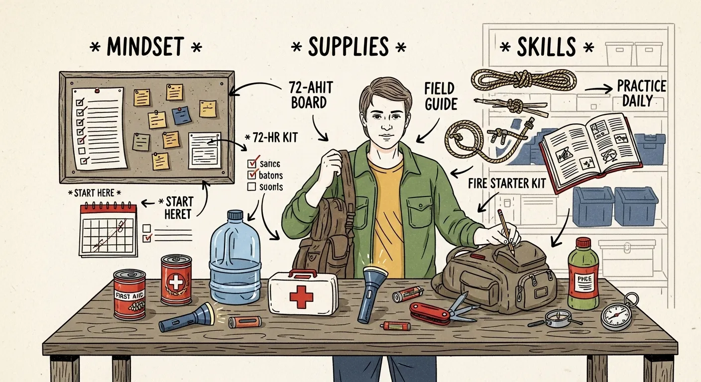 Beginner Prepper Guide: Mindset, Supplies & Skills