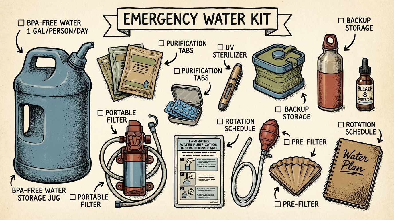 Emergency Water Preparedness: Store, Purify & Plan