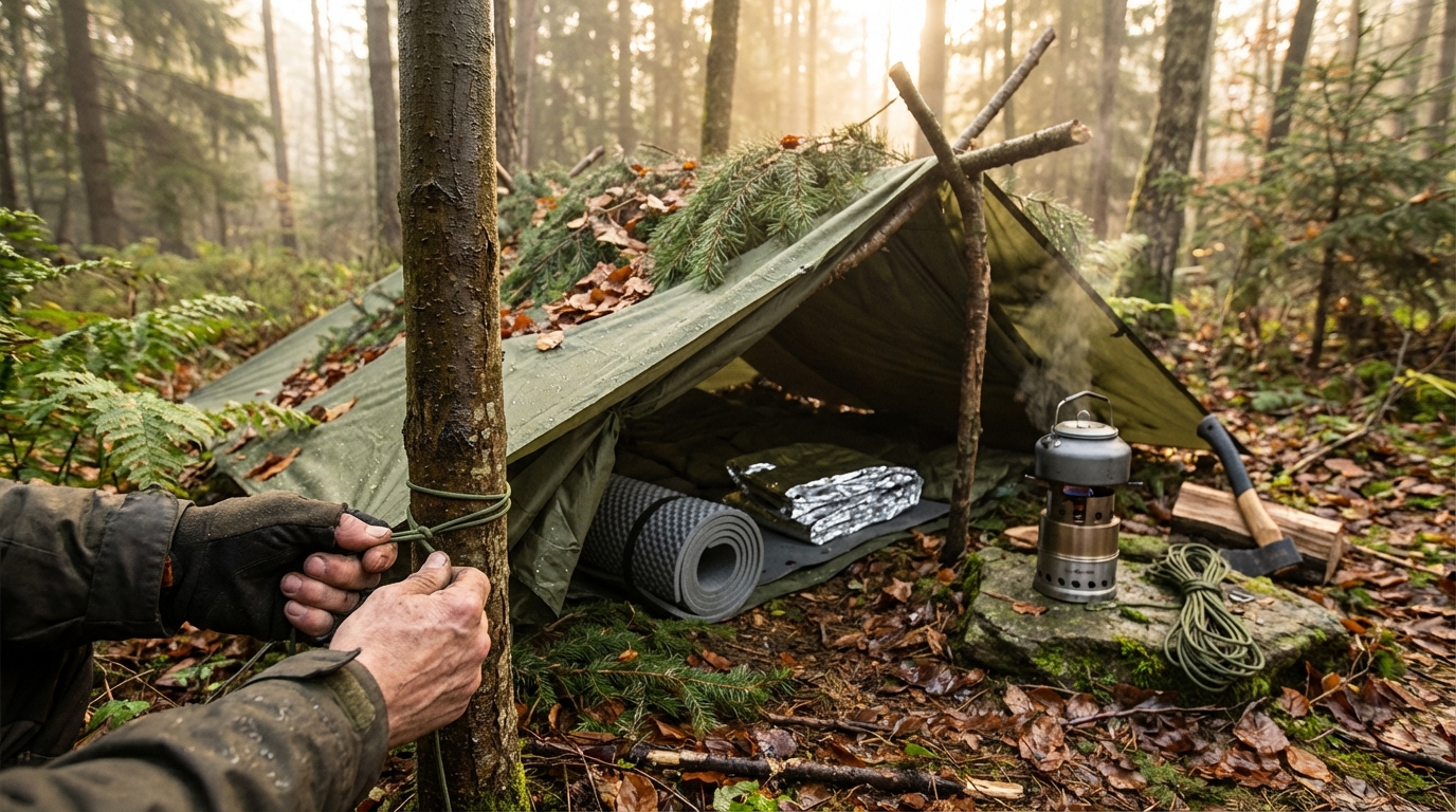 Shelter Building Basics: How to Stay Warm and Dry in the Wild